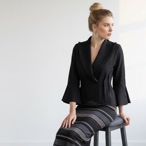 Meiko Mintz Architectural Black Waistcoat
